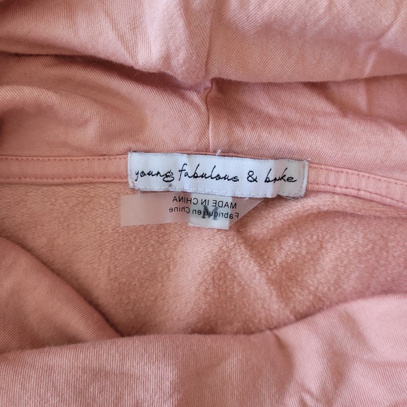 Young, Fabulous, & Broke Hoodie Women's Terra Cotta Ombre‎ Cowl Neck Size Medium - Picture 8 of 10